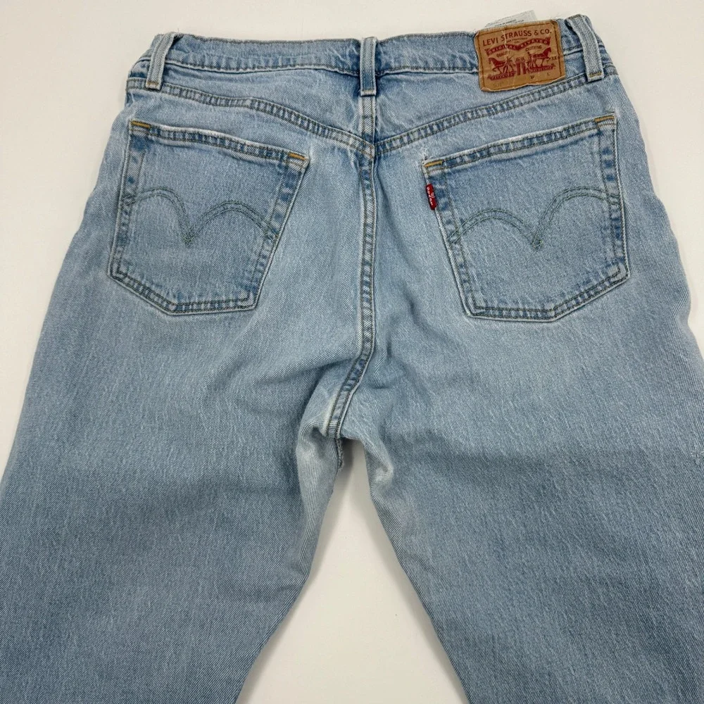 Levis 501 Original Fit Jeans Mens W29 L30 Light Wash Blue Straight‎ Leg Denim